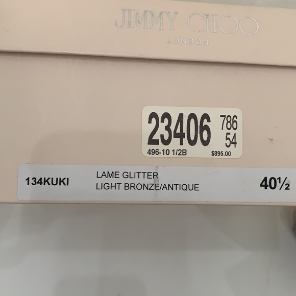 Jimmy Choo Gold Platform Heels Size 40.5 - Picture 2 of 12